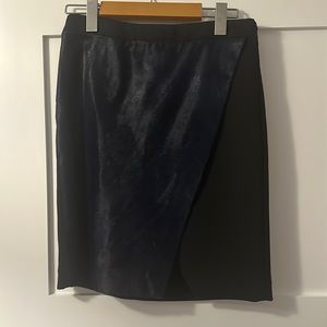 Club Monaco black/navy calf hair skirt